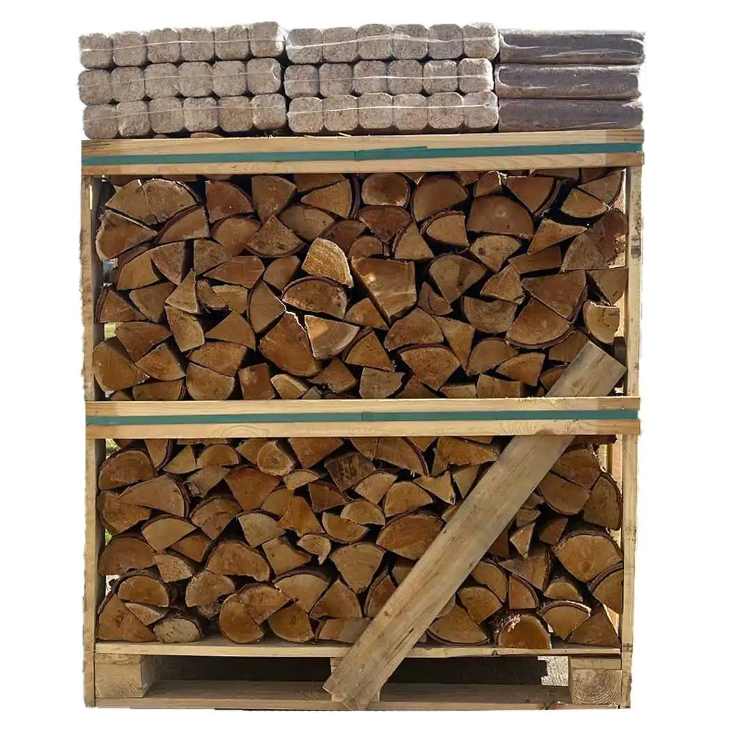 Kiln Dried Oak Crate & Fire Log Briquette Bundle